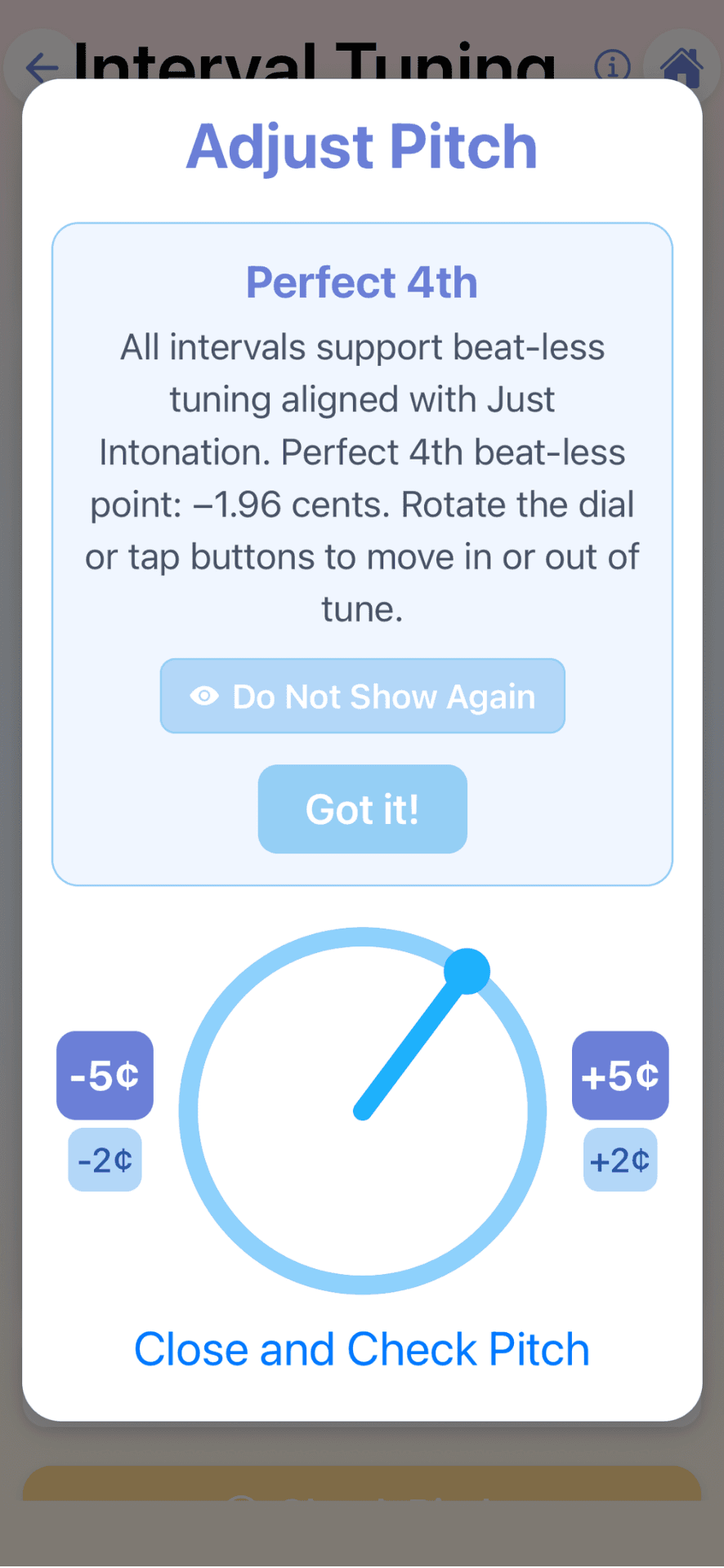 Just Intonation Mobile App screenshot 1
